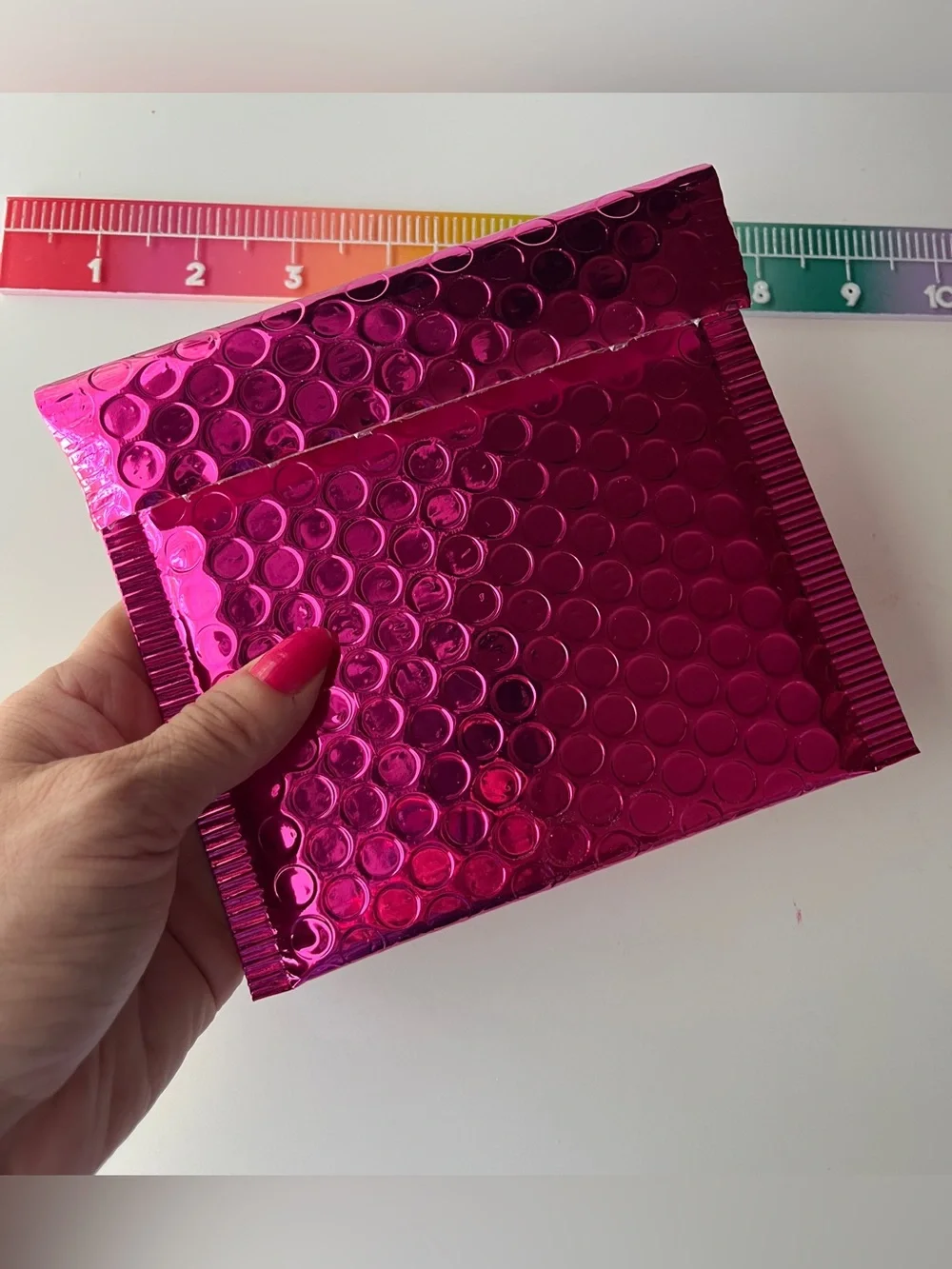 Set of 20 Metallic Hot Pink Bubble Mailer Envelope